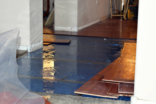 Professional Sewage Cleanup technician working in Hamilton, TX